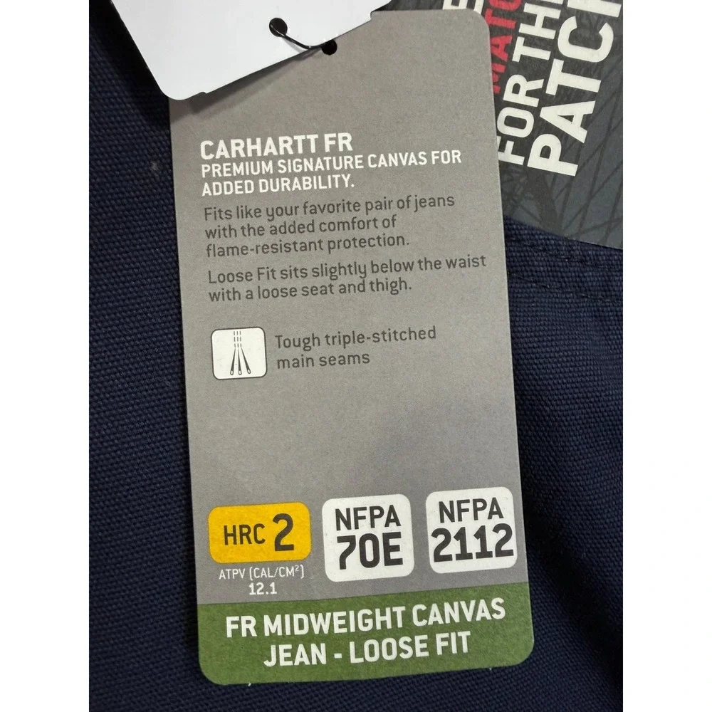 Carhartt FR FRB159DNY Flame‎ Resistant Canvas Work Pants 40x32 Loose Fit NWT